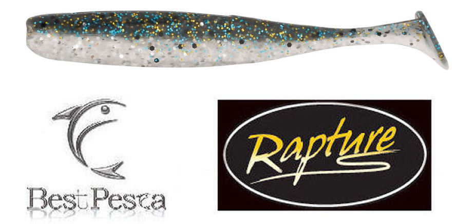 RAPTURE - XCITER SHAD 7.5cm - SMOKE BLUE - confezione da 8 pezzi