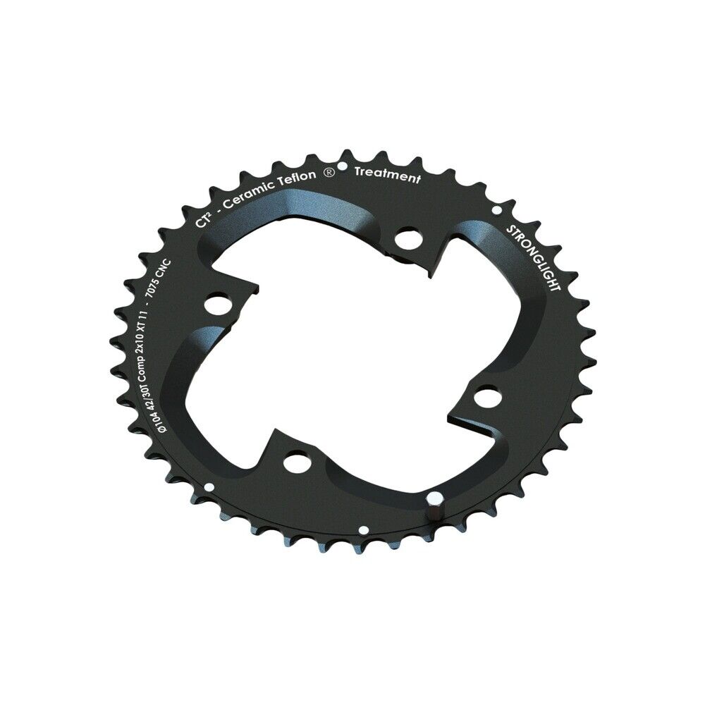 corona shimano xt 785 38d 2x10v nero CC660838 STRONGLIGHT guarnitura
