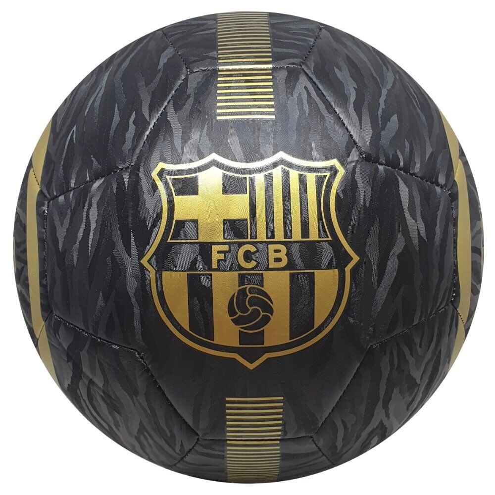 Pallone da calcio FC Barcellona away 20-21, nero-oro, size 5
