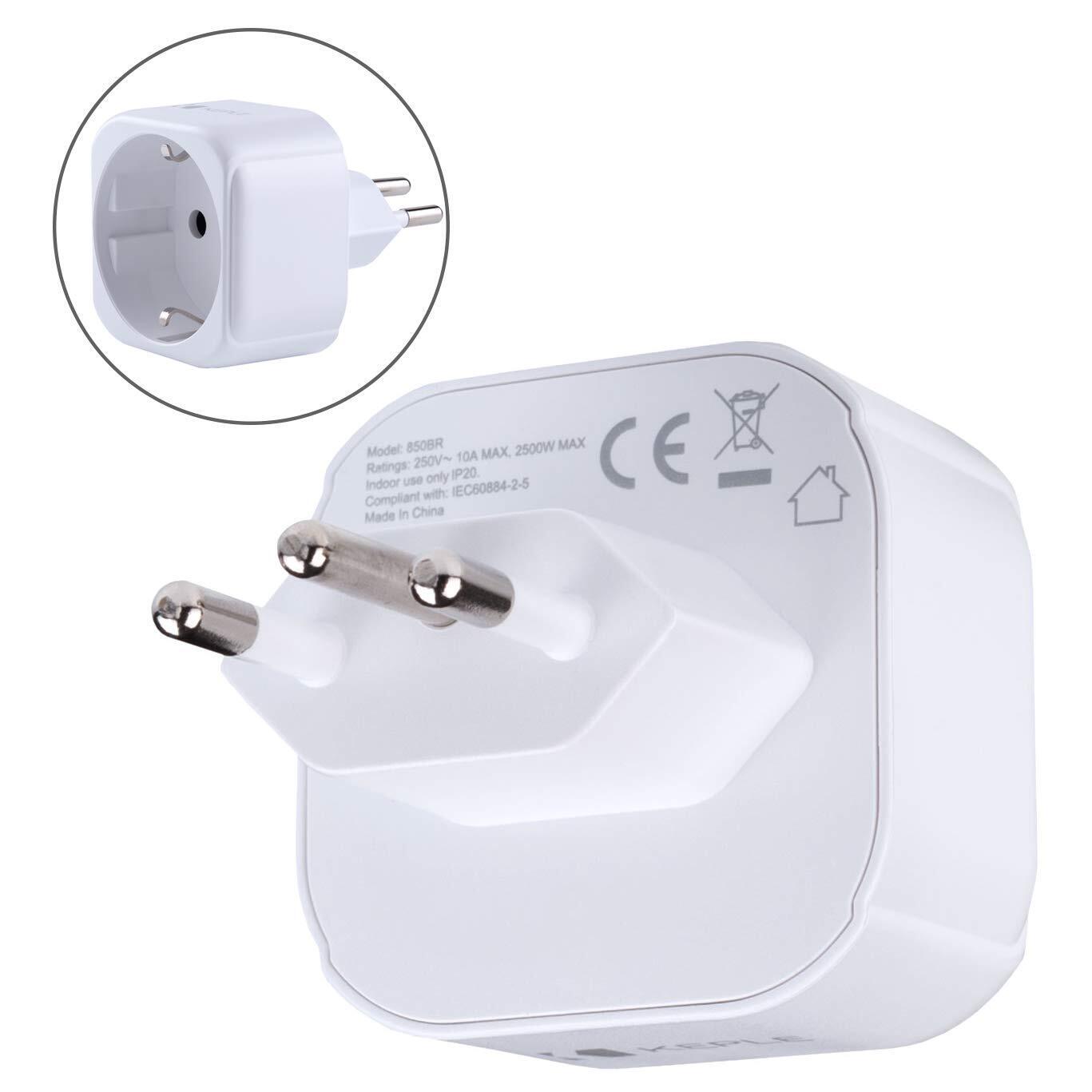 Brazil/South Africa African SA Adapter Viaggi Plug Tipo N to a EU Europe Euro...
