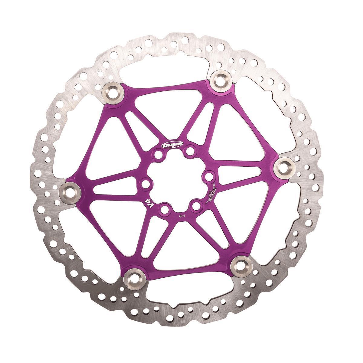 freno a disco flottante 6 fori 203mm viola HOD203FP HOPE freni bici