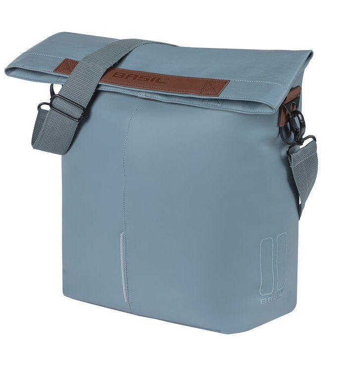 Shopper City Basil Vegan Leather blu grafite,30x18x49cm,14-16l,Hook-On
