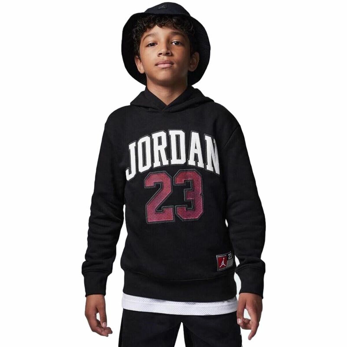 Felpa Per Bambini Jordan Jordan Hbr Flc Po Nero Taglia:taglia - 8-10 Anni