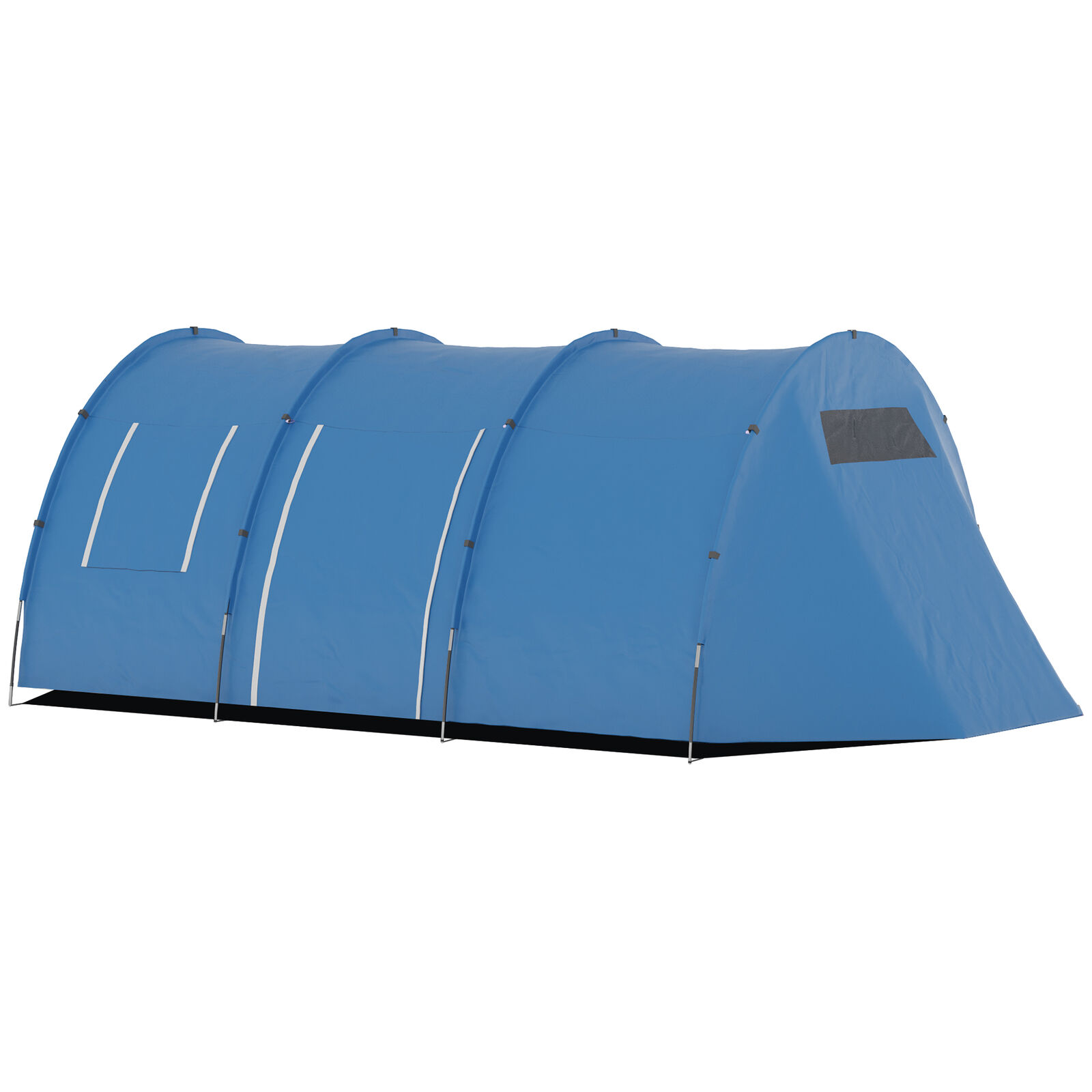 Outsunny Tenda da Campeggio 5-6 Persone Tasche Portaoggetti e Spazio Rimovibile