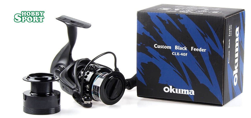 MULINELLO OKUMA CUSTOM BLACK FEEDER CLX-40F + BOBINA RICAMBIO COD 60753