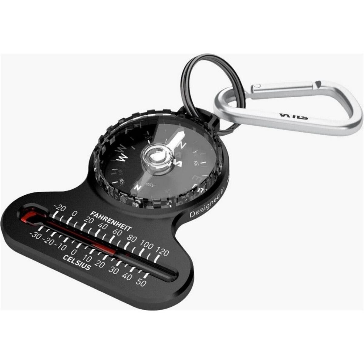 Silva Pocket Compass con Termometro, Gancio a Moschettone e Dimensioni Compatte