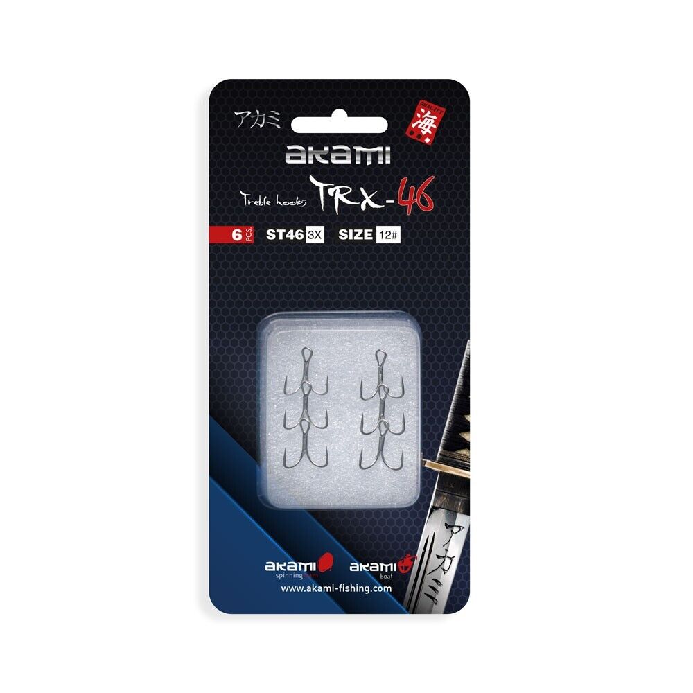 Minuteria pesca hooks and treble hooks ancoretta akamo treble hook trx-46