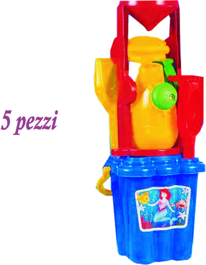 Apel Plastik Secchiello Mare Sirena Con Mulino 5 pezzi P11304