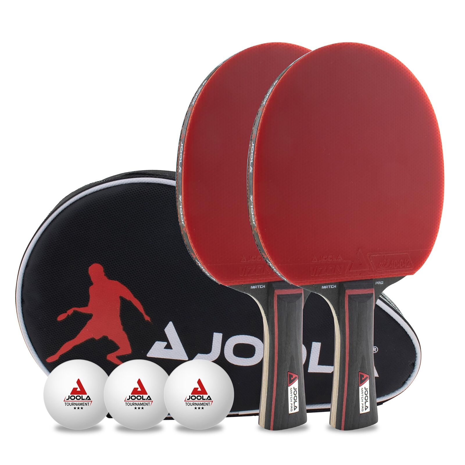 JOOLA Set da Tennis da Tavolo Duo PRO 2 Racchette da Ping-Pong + 3 Palline + ...