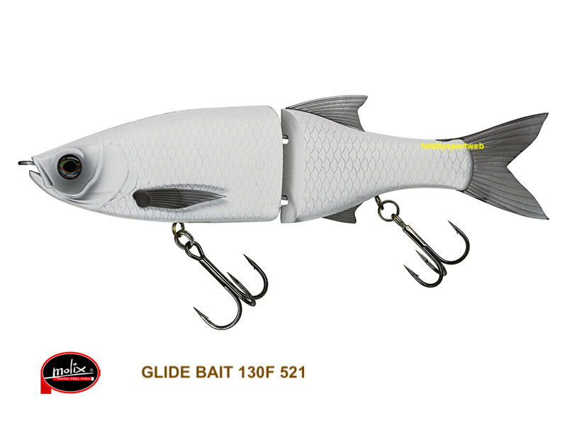 MOLIX GLIDE BAIT 130 FLOATING COL 521 MAT WHITE SPINNING LUCCIO GR 28  1oz 13 cm