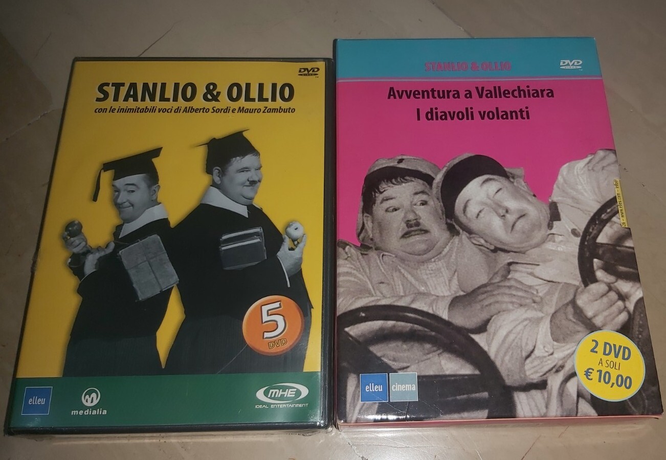 STANLIO E OLLIO 2 COFANETTI 7 FILM NUOVI E SIGILLATI VENDO ANCHE SINGOLARMENTE