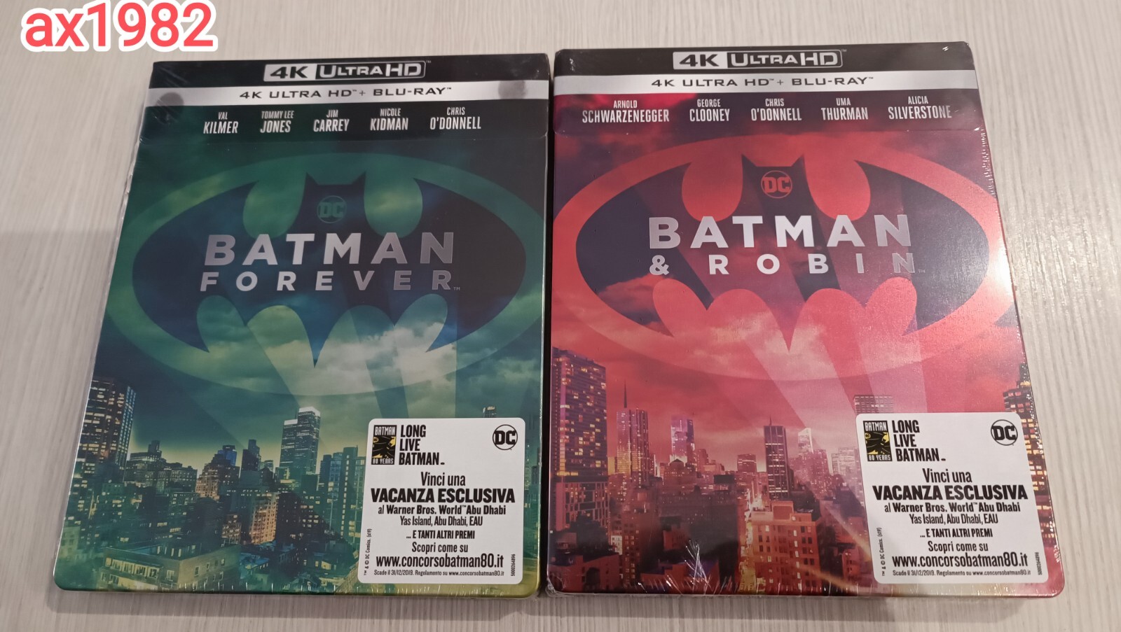 Batman Forever + Batman & Robin (Steelbook 4k + Bluray) Nuovi Sigillati