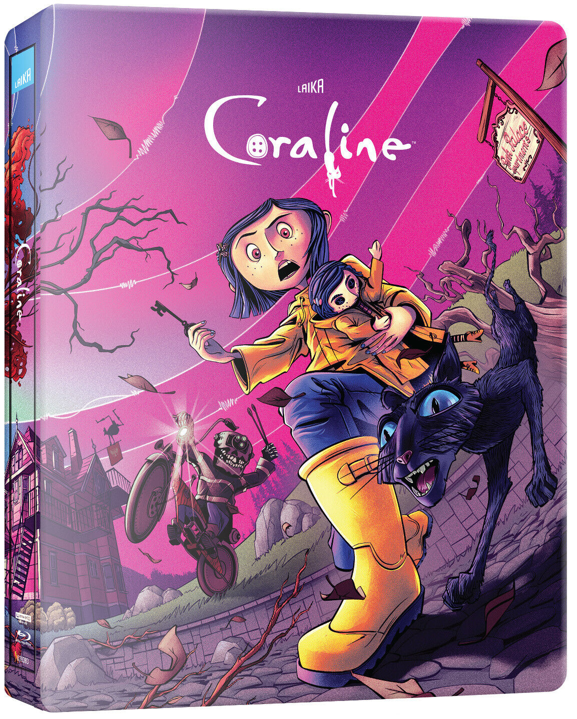 Coraline - Steelbook (4K UHD Blu-ray) Dakota Fanning John Hodgman Teri Hatcher