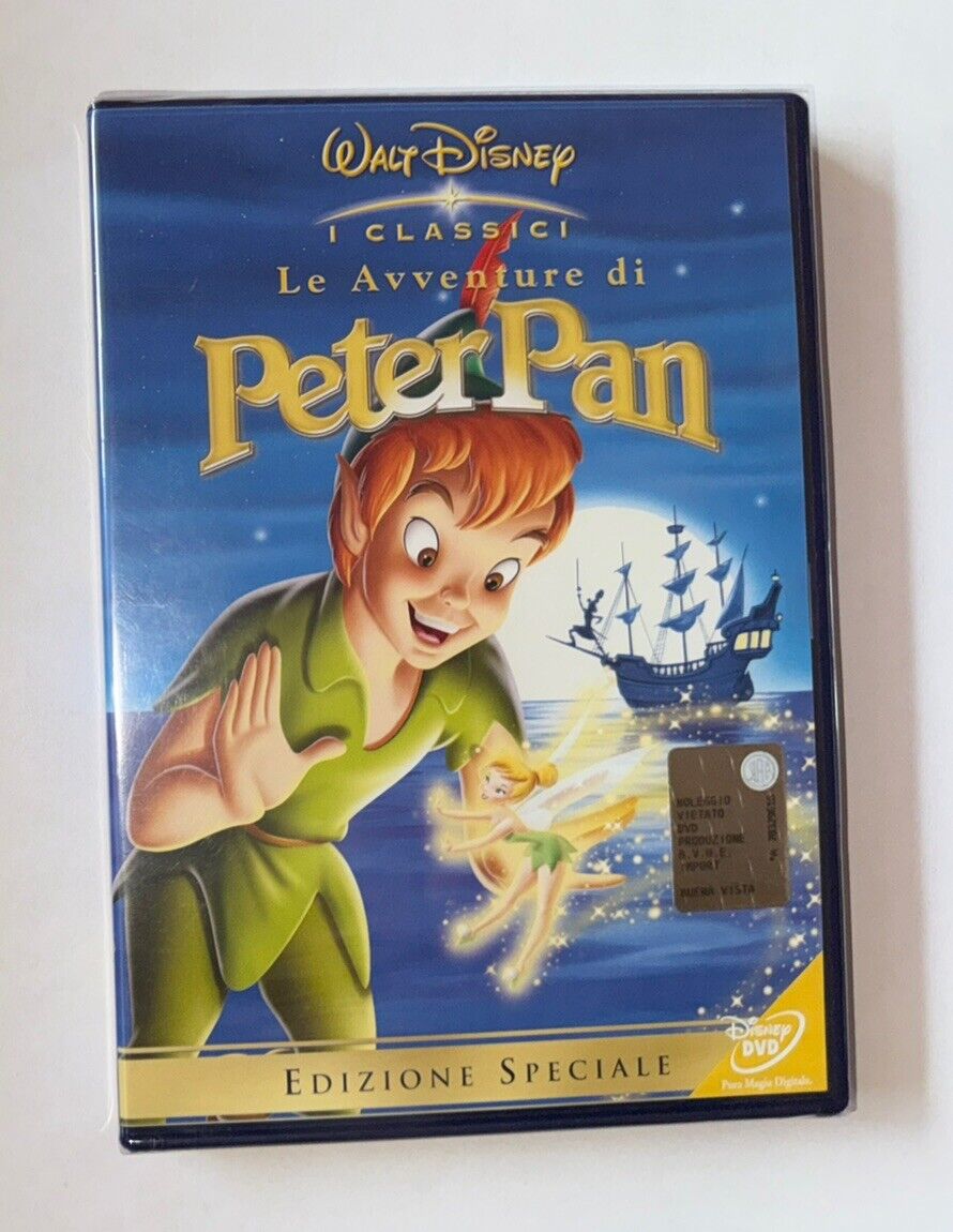 LE AVVENTURE DI PETER PAN DVD STAMPA OLOGRAMMA TONDO RARO NUOVO SIGILLATO