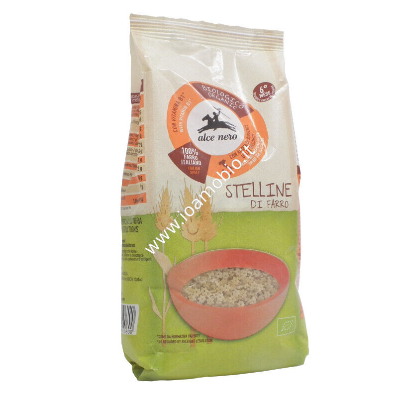 Pastina Stelline di Farro Alce Nero 500g - Baby Food Biologico