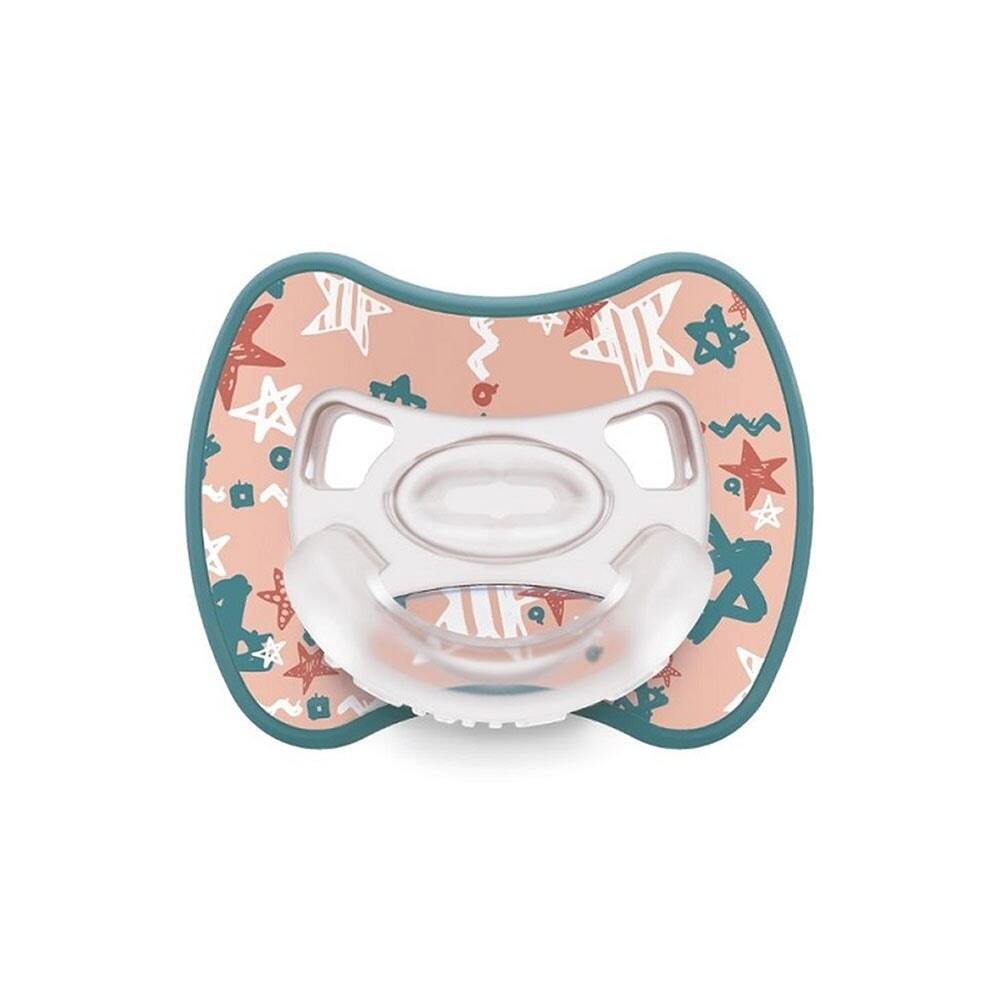 J Bimbi Glee Succhietto Super Leggero 2-6 Mesi Fantasia Stars, 1 Pezzo