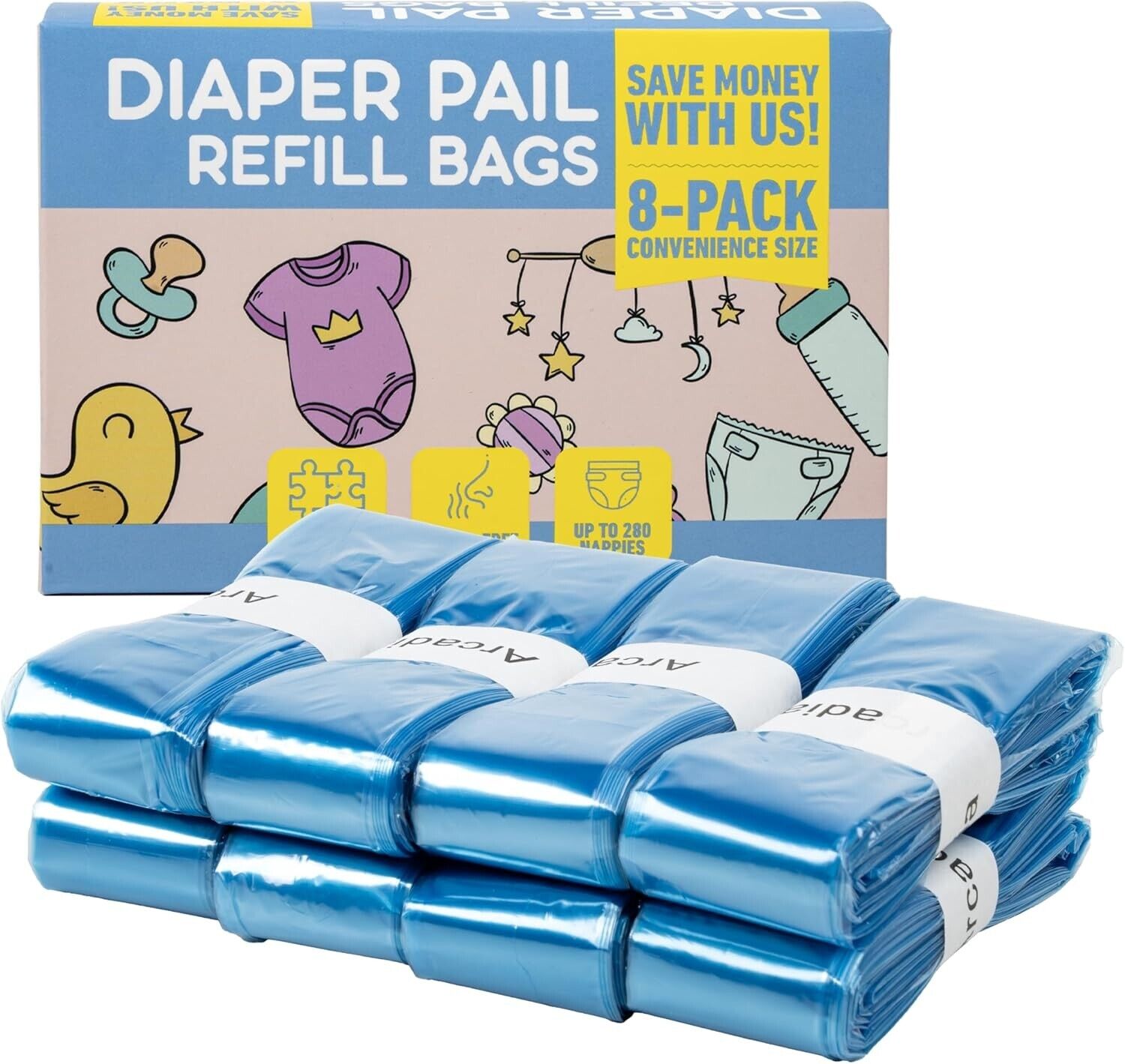 8x Ricarica Mangiapannolini per Tommee Tippee Foppapedretti AngelCare profumati