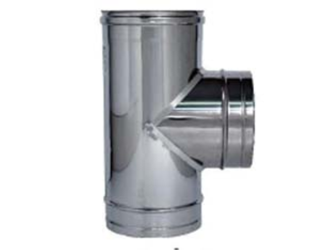 Raccordo a "t" 90° in acciaio inox aisi 304 monoparete spessore mm.0,5 - fmm ø m