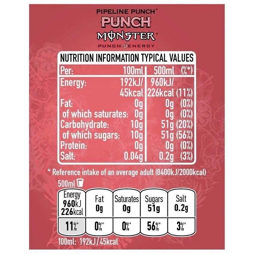Alimentari Bevande detersivi Monster energy drink pipeline punch 50 cl - 12