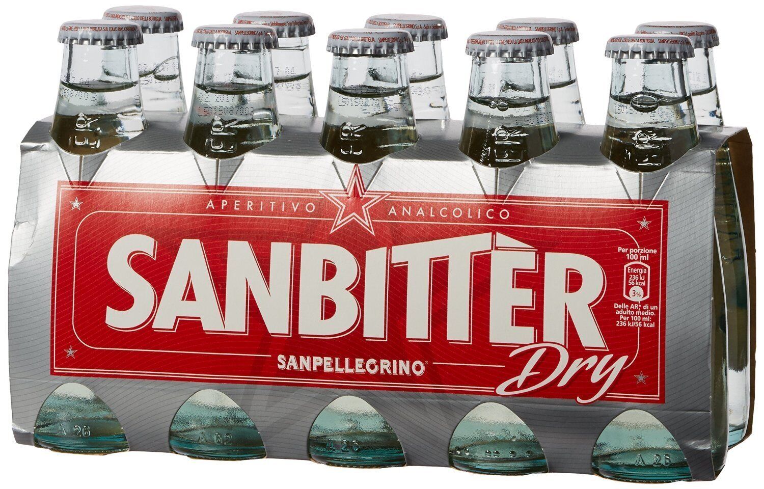 Alimentari Bevande detersivi Sanbittèr bianco dry 10 x 100 ml. - Sanpellegrino