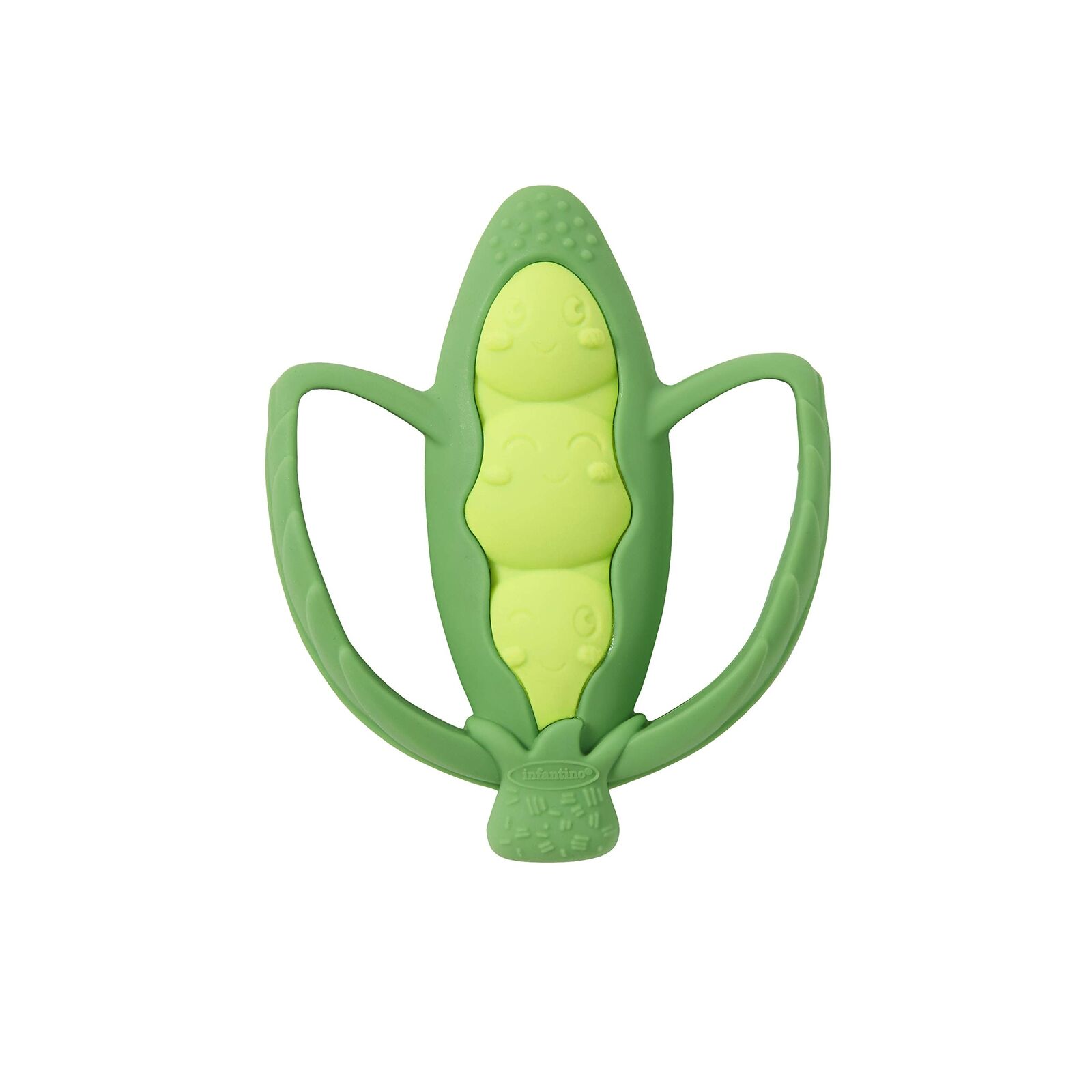 Infantino Lil' Nibble Teether Pea Pod - Silicone Soft-Textured teether (v6s)