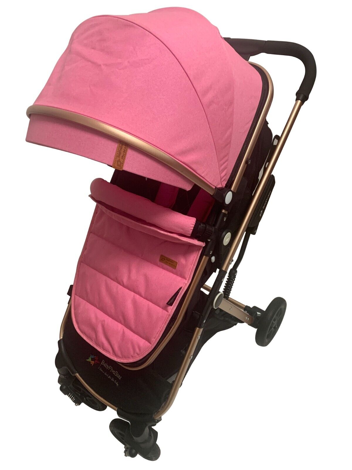 PASSEGGINO CARROZZINA PIEGHEVOLE ROSA 2in1 PER BAMBINI BUGGY STROLLER POUSSETTE