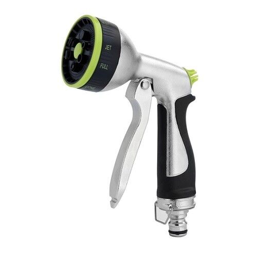 Pistola in metallo cromato con impugnatura comfort a comando frontale