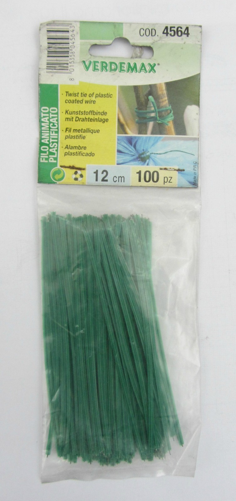 Verdemax 4564 100 filo animato plastificato lunghezza 12 cm pronta consegna