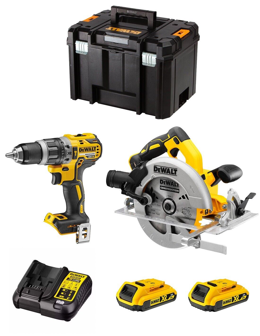 Dewalt  kit dwk203 (dcd796 + dcs570 + 2 x 2,0 ah +.. 8435587916680