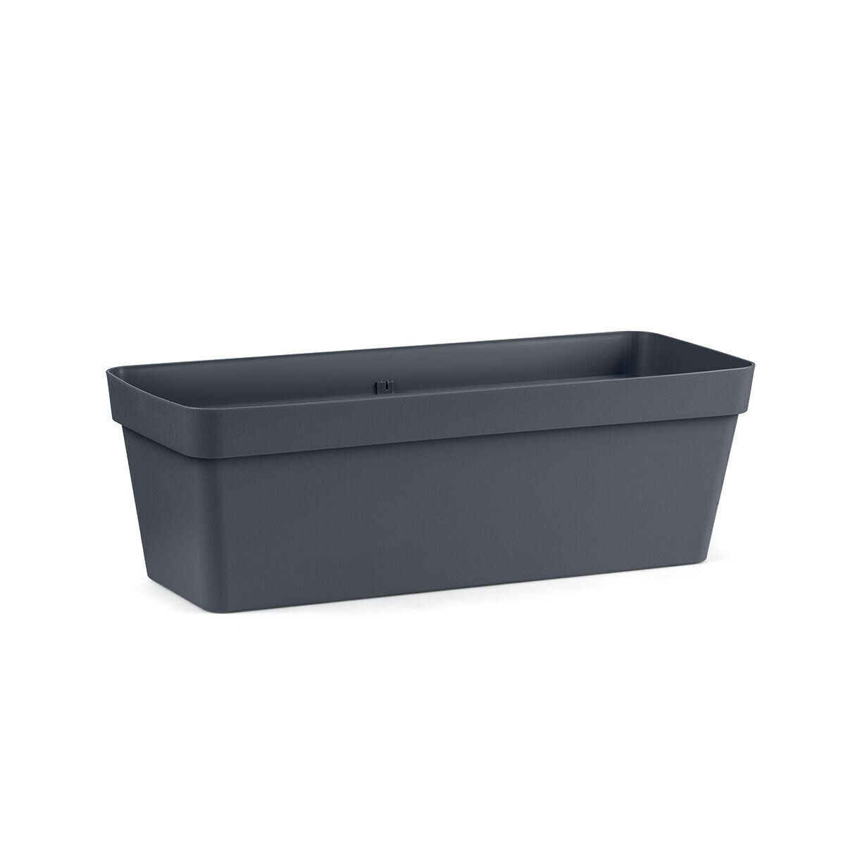 CASSETTA FIORIERA VASO RETTANGOLARE DA BALCONE CLEO IN PLASTICA 60 CM. ANTRACITE