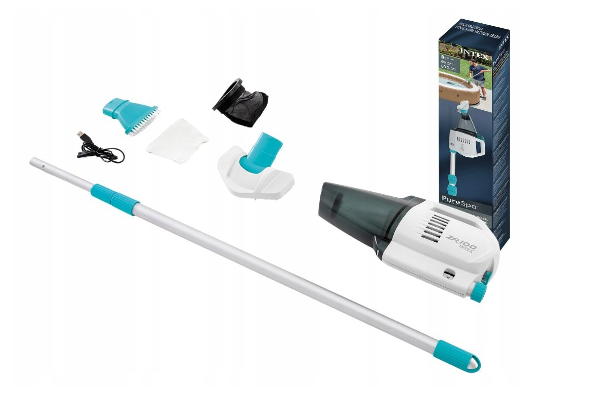 Intex 28626 Poolsauger ZR100 Aspirapolvere a Batteria Portatile Pool Ventosa