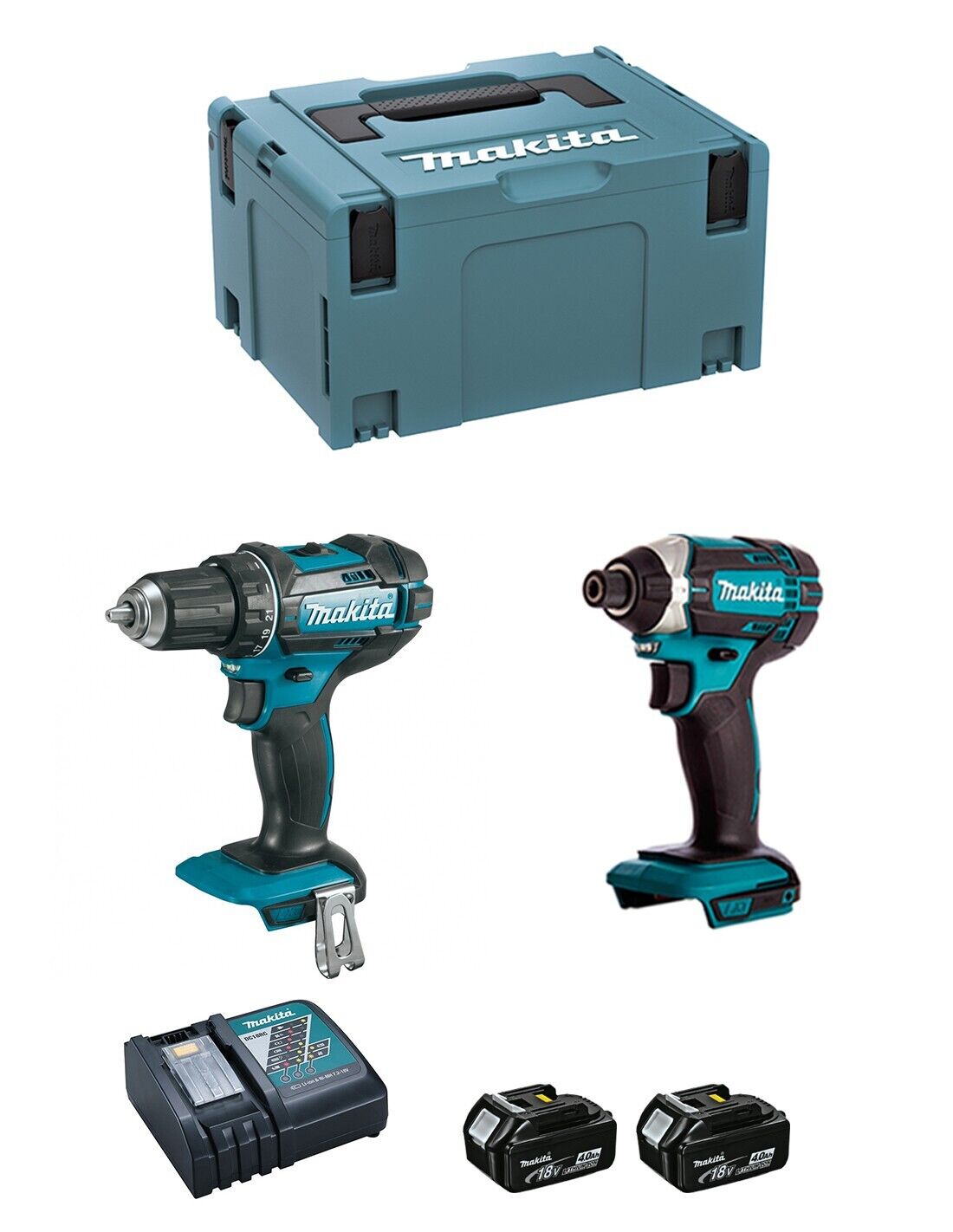 Makita  kit dlx2127mj (ddf482 + dtd152 + 2 x 4,0.. 0088381813716