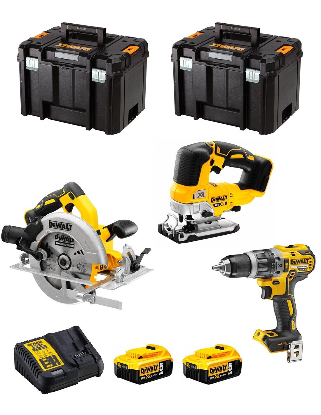 Dewalt  kit dwk301 (dcd796 + dcs334 + dcs570 + 2 x.. 8435587916925