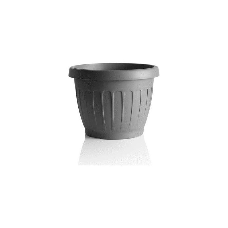 BAMA VASO DA TERRA IN PLASTICA ROTONDO 25 CM COLORE GRIGIO