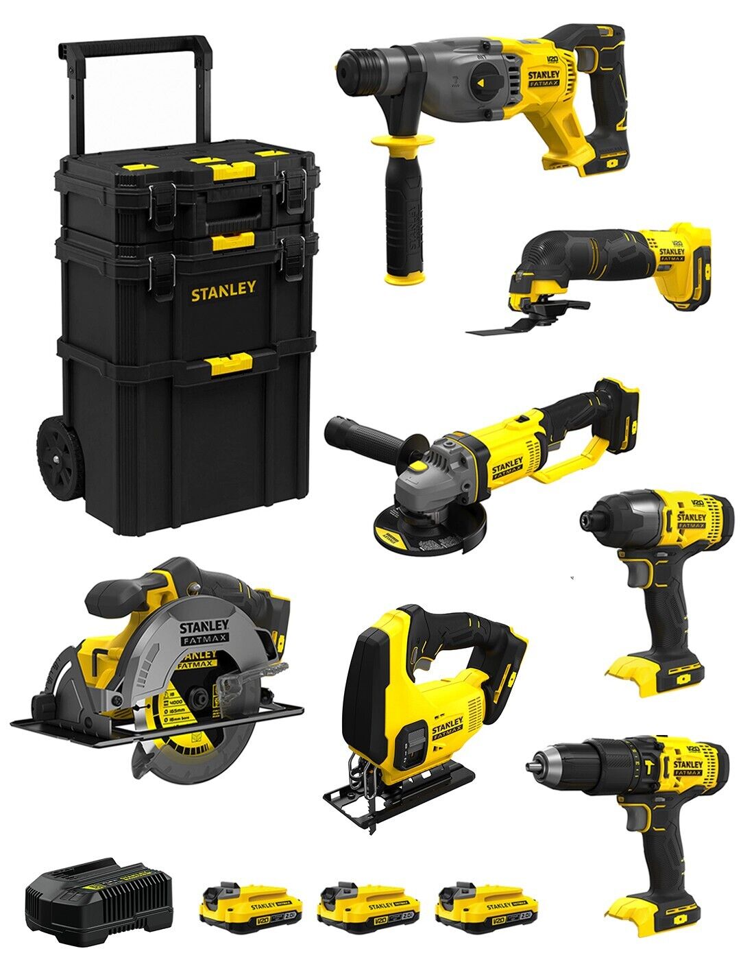 Stanley fatmax v20 stanley fatmax kit svk708 (sfmch900 + sfmcg400 +.. 8435587919