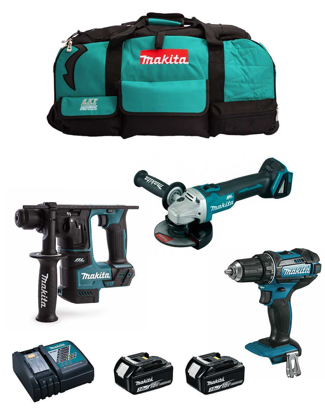 Makita  kit mpk18323a (dga504 + ddf482 + dhr171 +.. 8435587902409