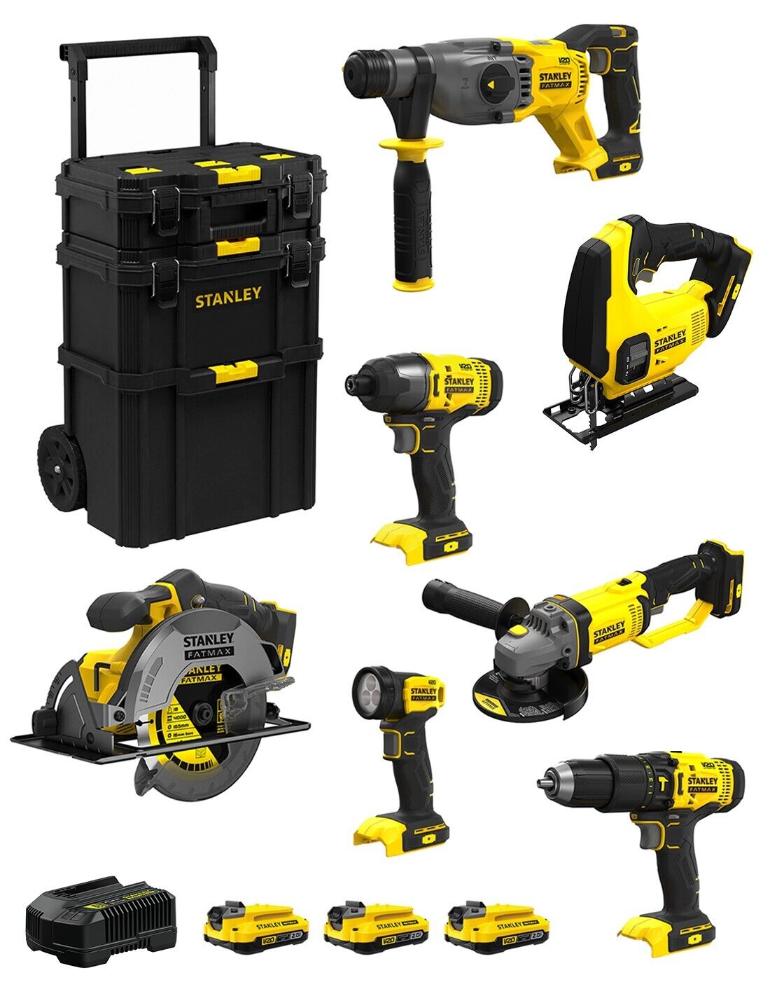 Stanley fatmax v20 stanley fatmax kit svk700 (sfmch900 + sfmcg400 +.. 8435587919
