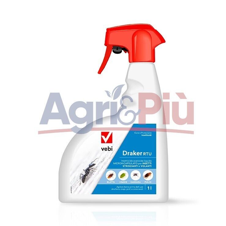 VEBI Draker RTU Insetticida acaricida liquido pronto all'uso 1L