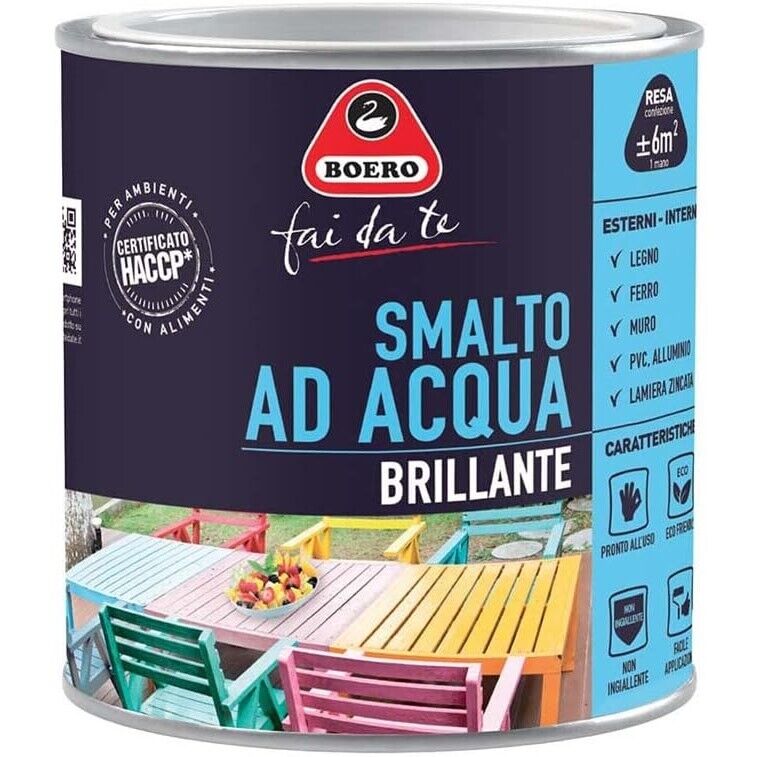 BOERO - SMALTO BRILLANTE ACQUA BIANCO 500ML 9540010