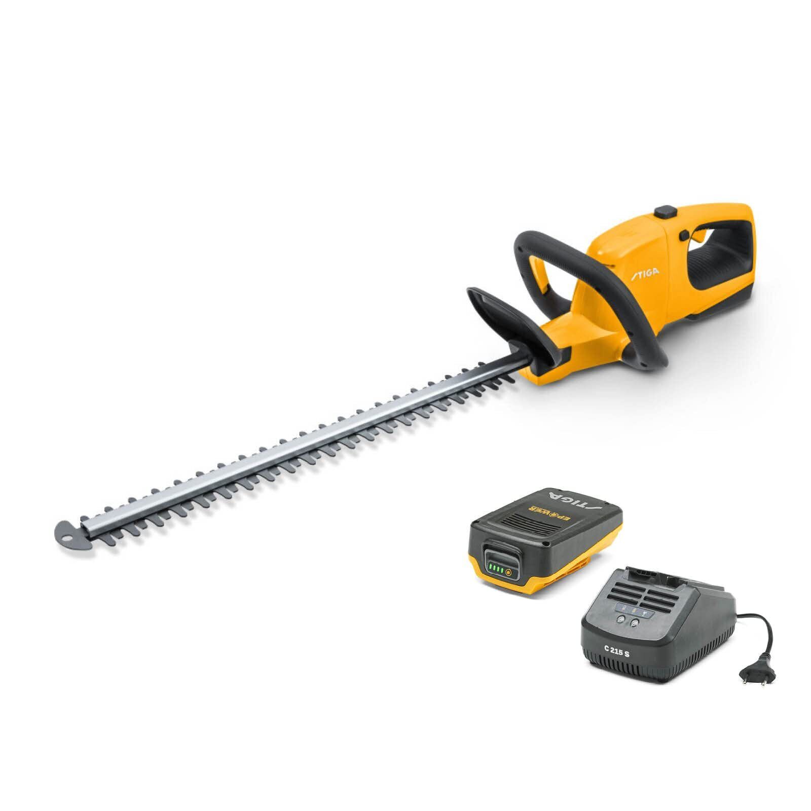 Stiga Tagliasiepi a Batteria HT 100 AE Kit Lama a Doppia Azione da 55 cm Spaz...