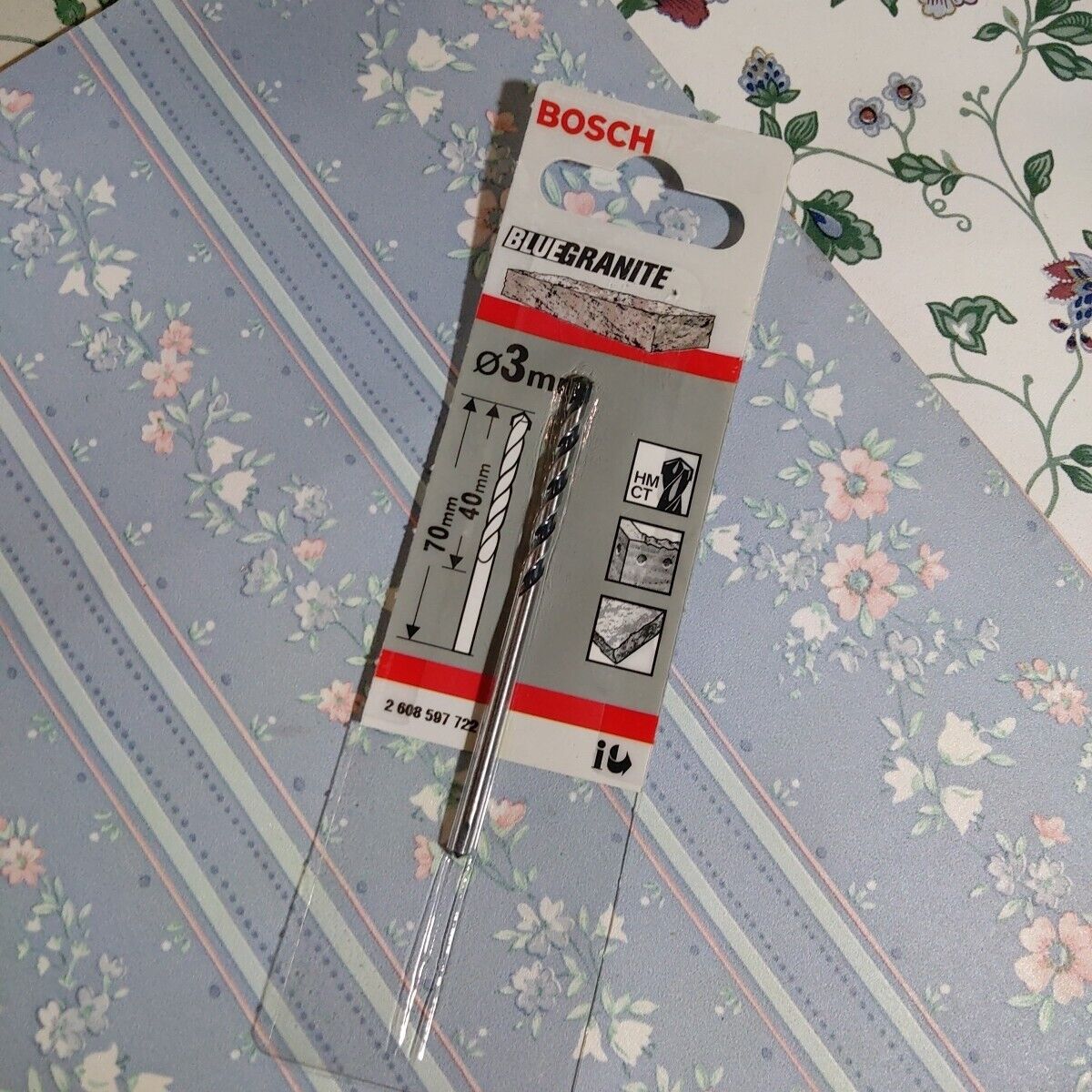 BOSCH Punta Calcestruzzo 3mm BLUE GRANITE DRILL  3x40x70MM 2608597722