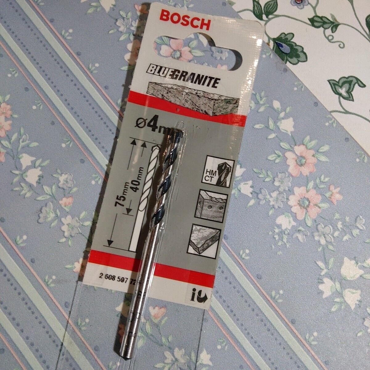 BOSCH Punta Calcestruzzo 4mm BLUE GRANITE DRILL  4x40x75MM 2608597723