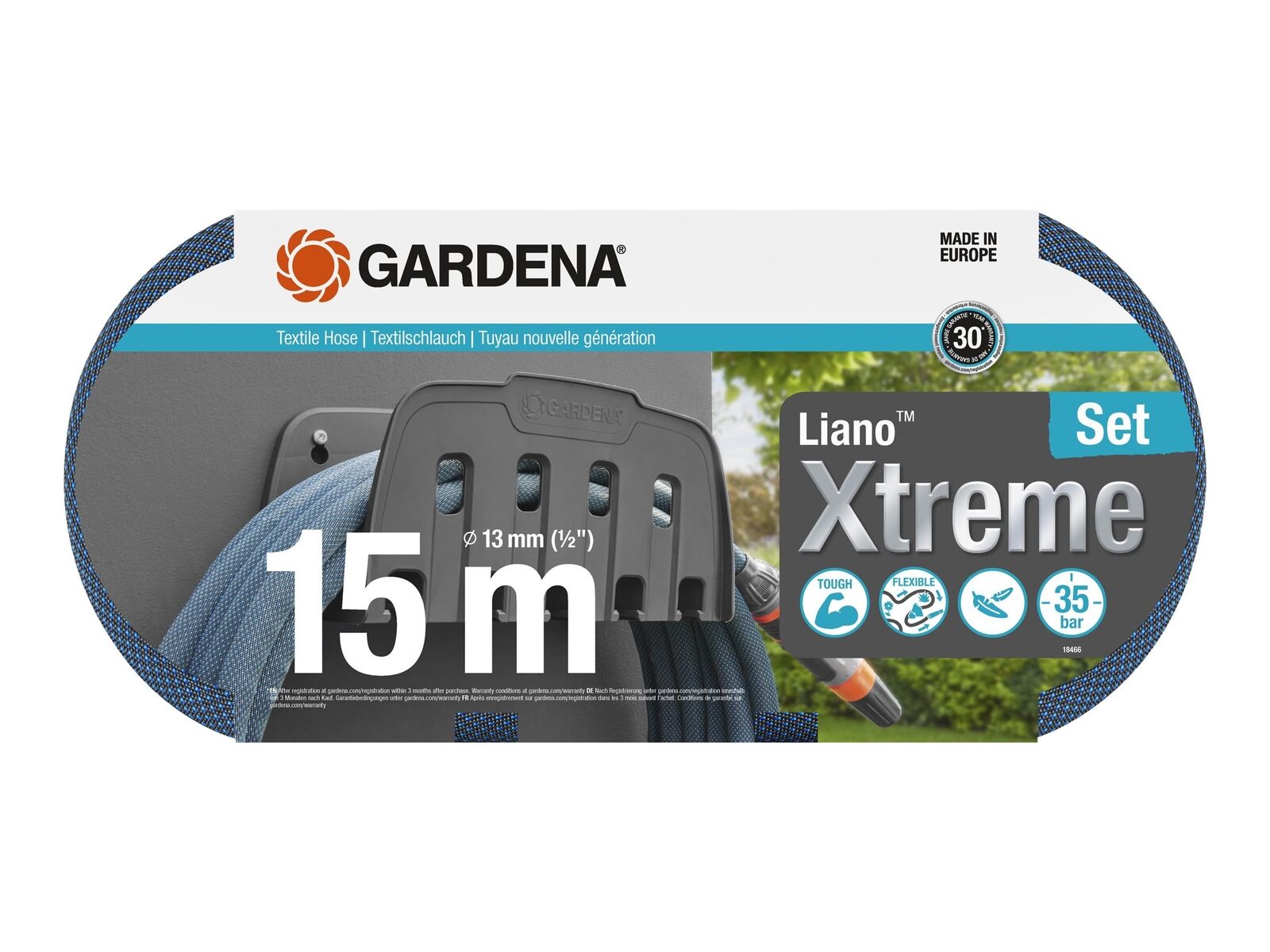 Gardena Liano Xtreme Hose with water stop 15 m 15 m Hose systems 18466-20