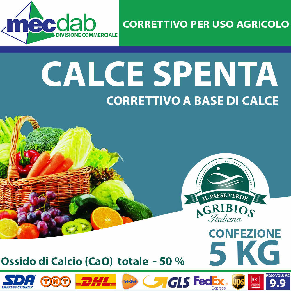 Calce Spenta Correttivo Per uso Agricolo Per Poltiglia 5KG Agribios