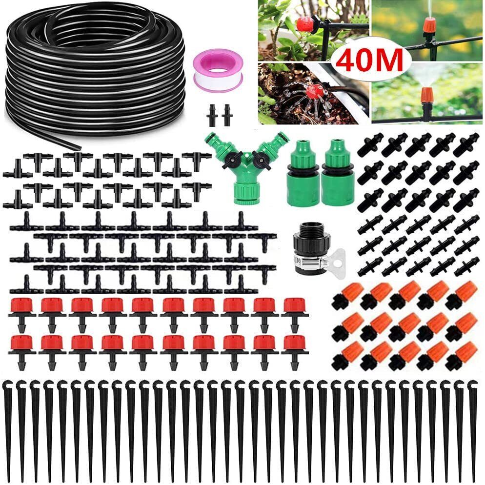XINGGANG Kit di Irrigazione a Goccia 158 Pezzi Micro Drip Irrigation Kit Irri...