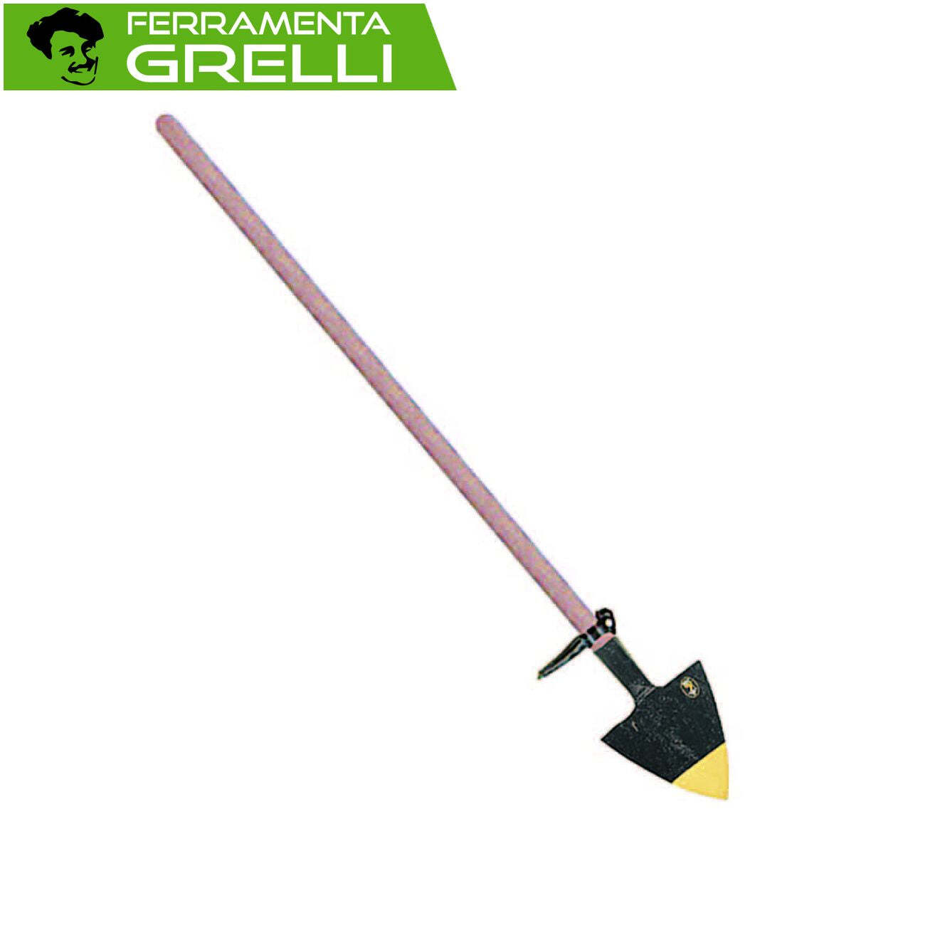 VANGA TIPO ROMA FORGIATA CON MANICO LEGNO  • gr 1100 cm 24x24/170h