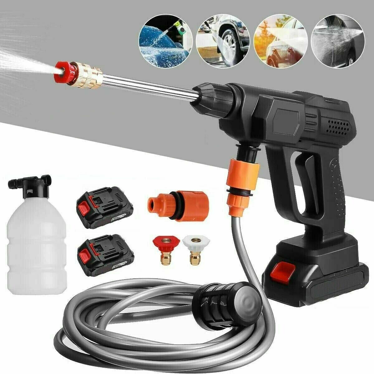 Idropulitrice 2 batteria 48V Alta pressione Portatile Senza Fili Lavaggio Auto