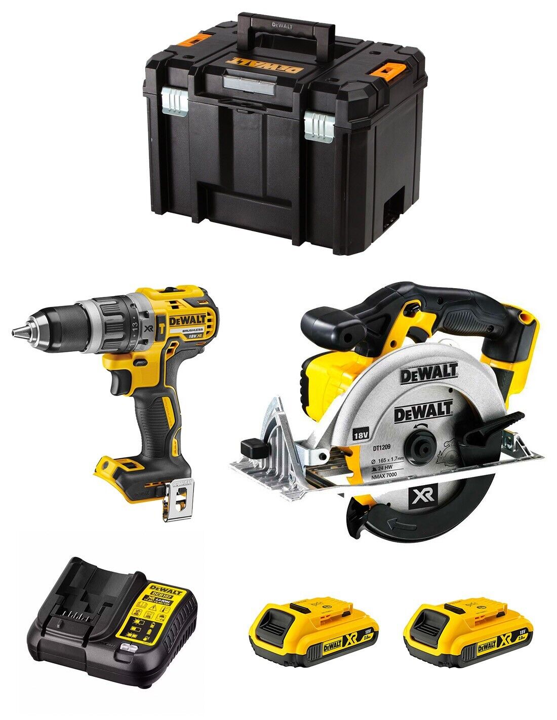 Dewalt  kit dwk201 (dcd796 + dcs391 + 2 x 2,0 ah +.. 8435587916666