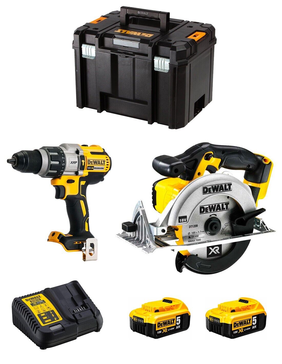 Dewalt  kit dwk214 (dcd996 + dcs391 + 2 x 5,0 ah +.. 8435587916796