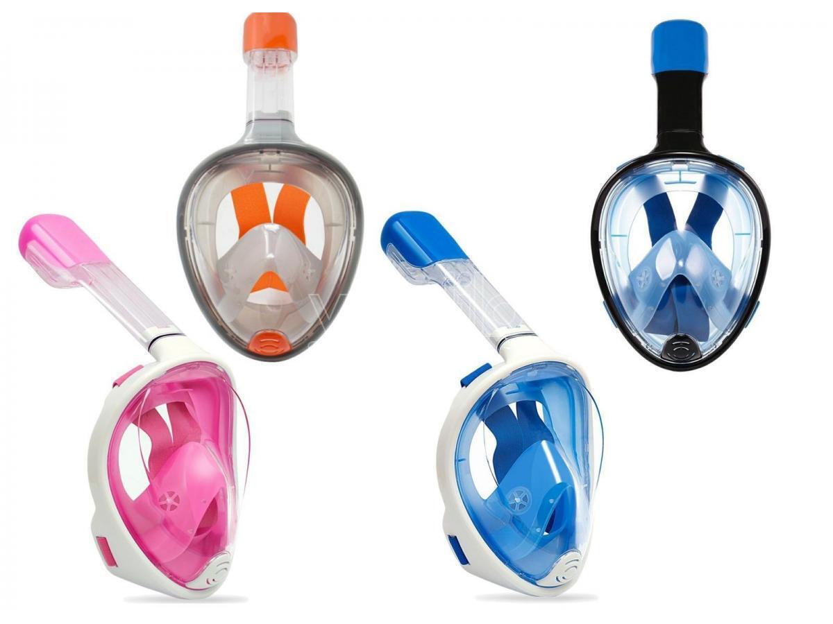 Maschera Mare Viso Intero con Boccaglio per Adulti, Misura L/XL Multicolore